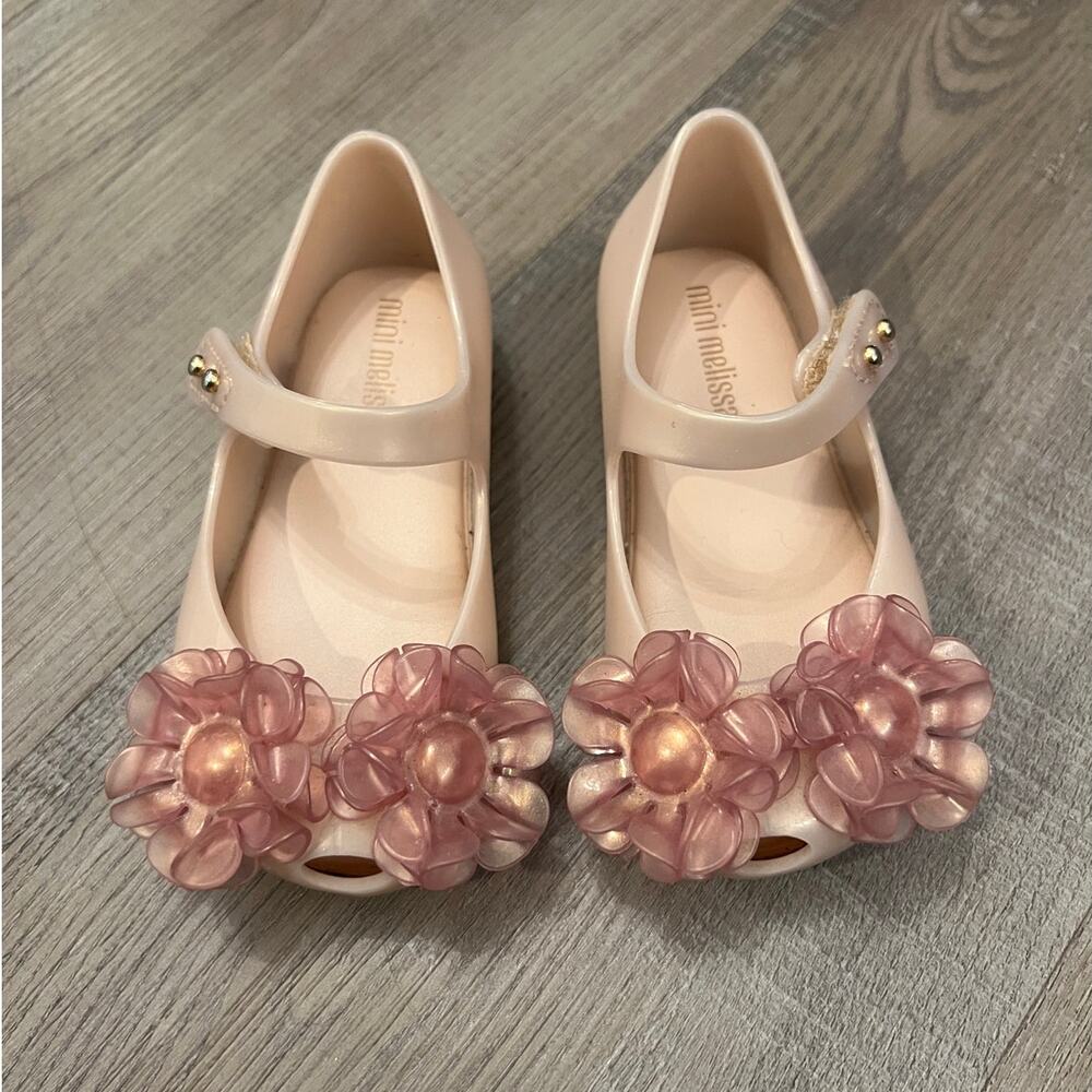 Mini Melissa Ultragirl Springtime Baby Peep-toe Flats